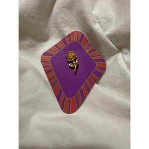 Vintage Valley Casting 1995 Gold Rose Pin Brooch Made in USA Collection